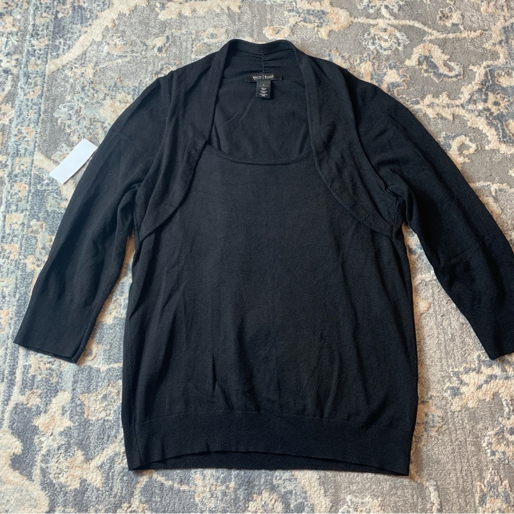 White House Black Market Elegant Black Sweetheart top